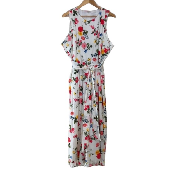 Gal Meets Glam Beverly Floral Crop Jumpsuit Size 16 NEW - Picture 5 of 10